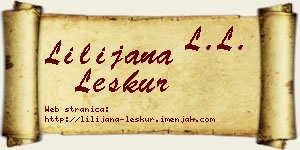 Lilijana Leskur vizit kartica